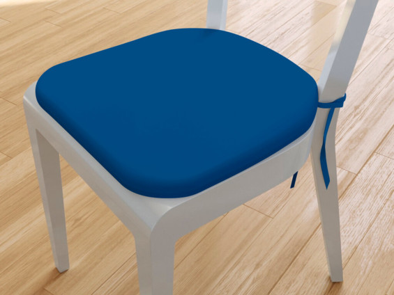 Pernă pentru scaun rotundă din bumbac 39x37cm - albastru regal