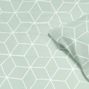 Lenjerie de pat 100% bumbac - mozaic verde-mentă