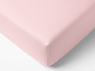 Cearceafuri de pat din bumbac cu elastic - roz pudră