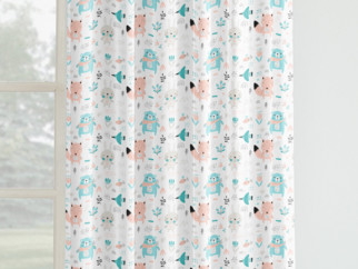 Draperie din bumbac - model 269 animale pastelate
