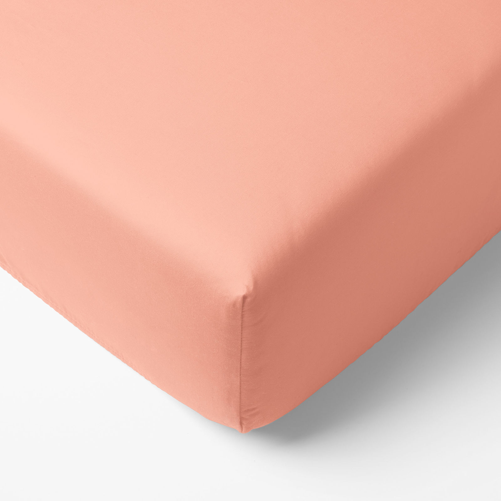 Cearceaf de pat 100% bumbac cu elastic - culoare somon