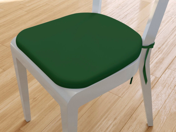 Pernă pentru scaun rotundă din bumbac 39x37cm - verde închis