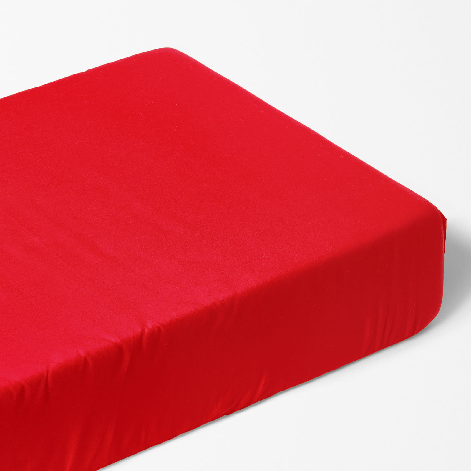 Cearceaf de pat 100% bumbac cu elastic - roșu