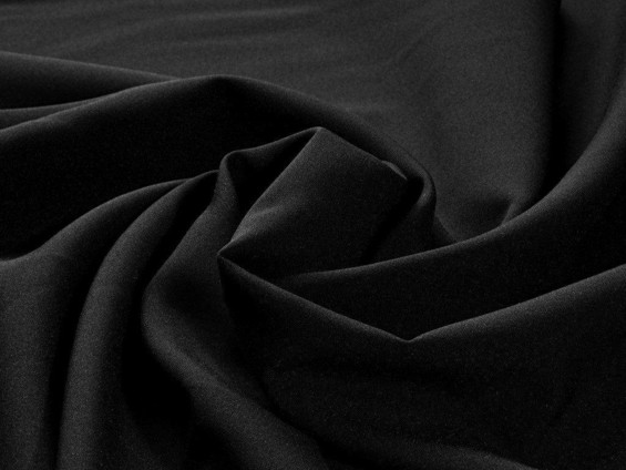 Tesătură decorativă o singură culoare Rongo - negru - lătime 150 cm