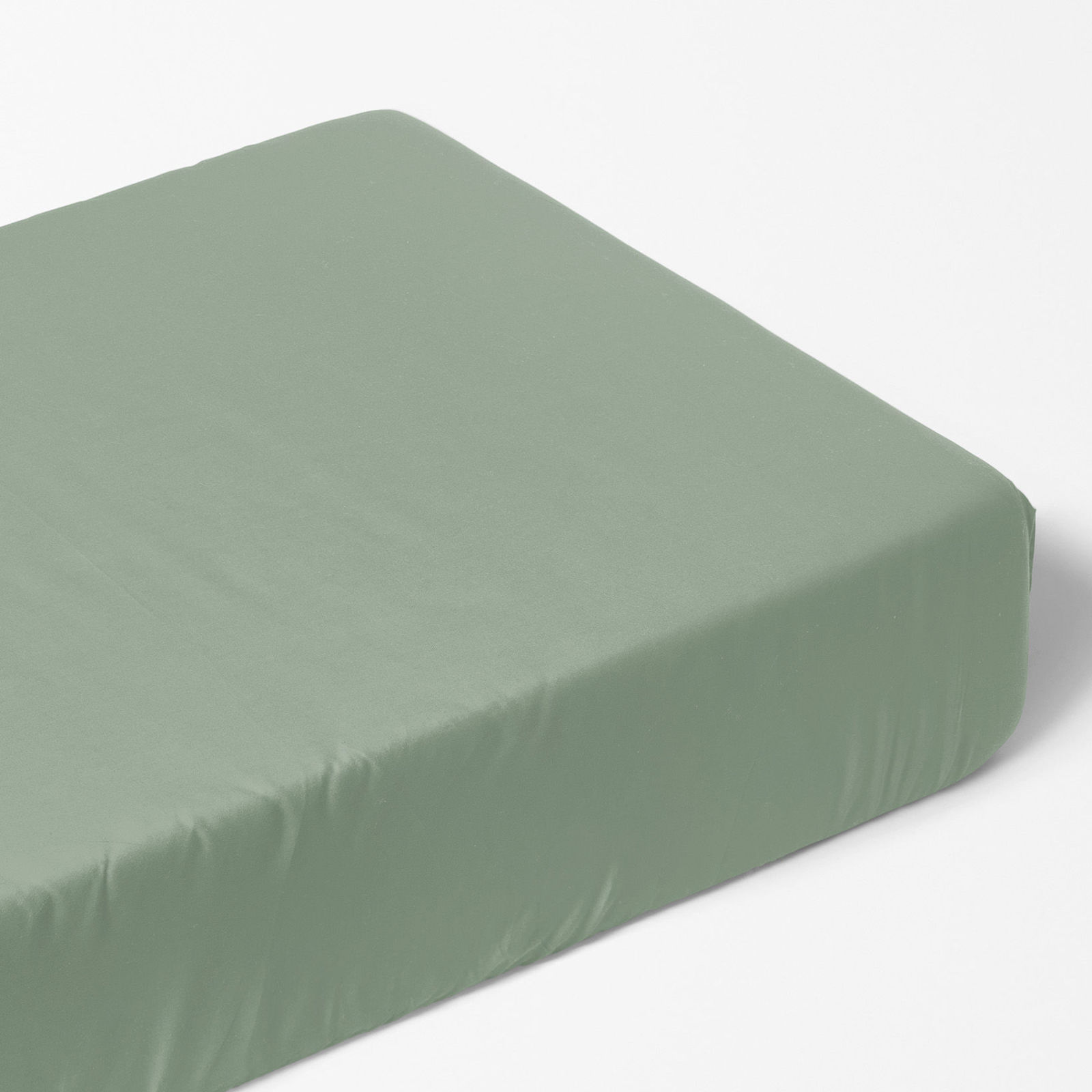 Cearceaf de pat 100% bumbac cu elastic - verde salvie