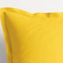 Față de pernă din bumbac cu ornamente decorative - galben