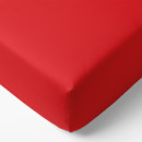 Cearceaf de pat din bumbac cu elastic - roșu