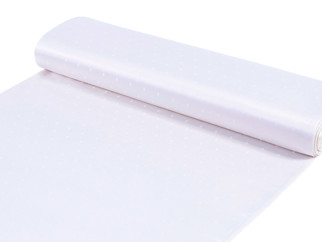 Țesătură teflonată de lux pentru fețe de masă - model 095 albă cu o nuanță ușoară în violet - lățime 160 cm