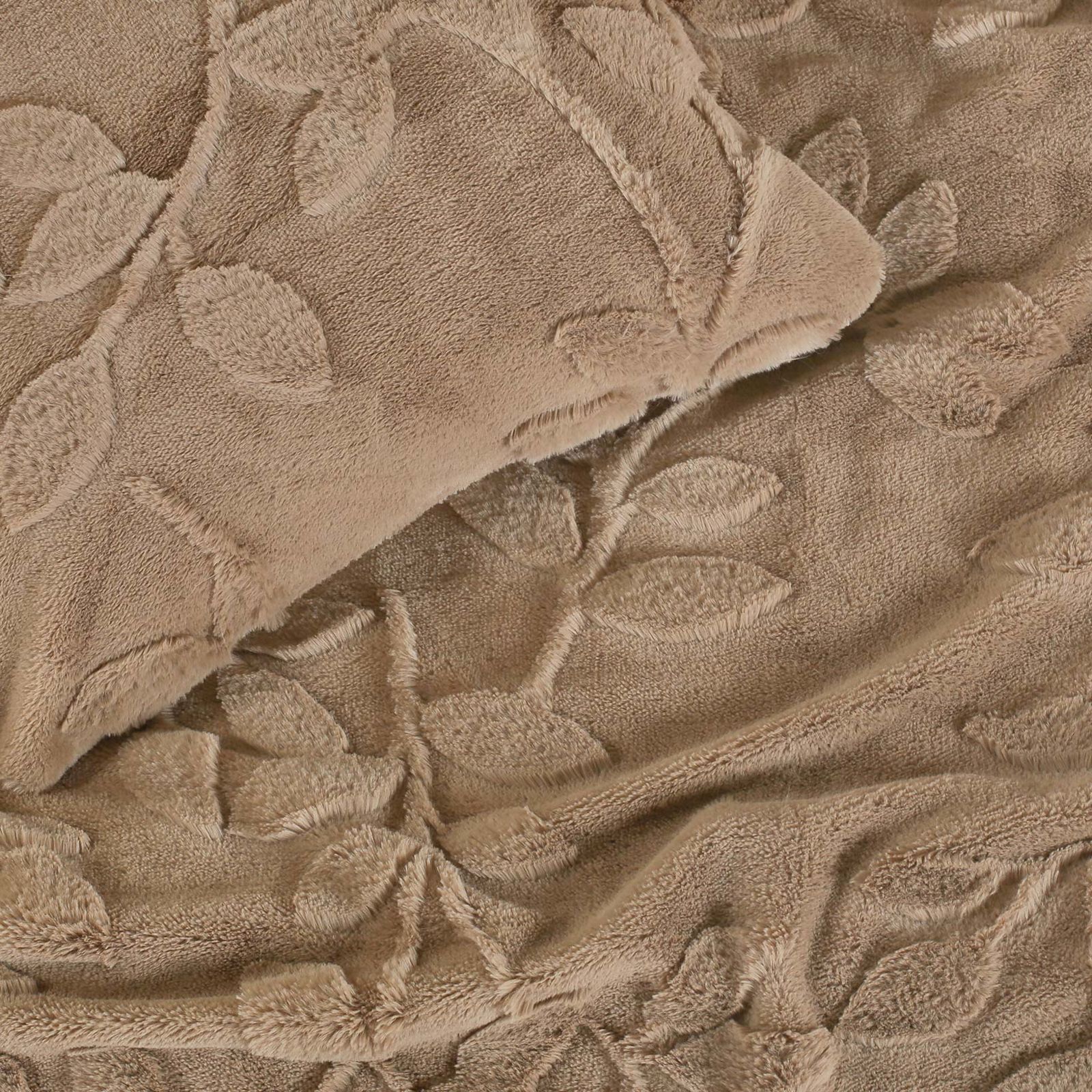 Pătură din microfibră de lux - frunze maro