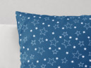 Față de pernă din bumbac - model 016 - steluțe albe pe albastru