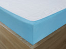Cearceaf de pat Jersey cu elastic - albastru deschis