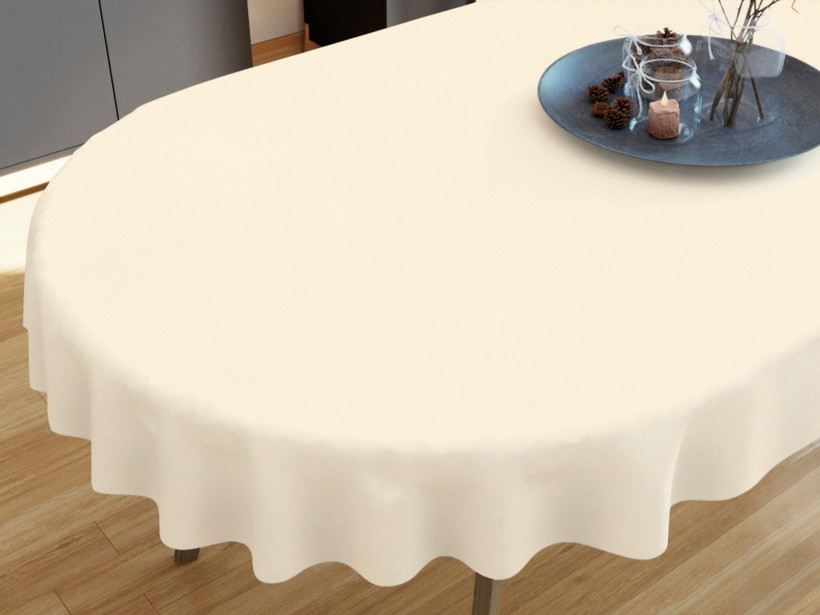 Față de masă decorativă  LONETA - cream - ovale starý