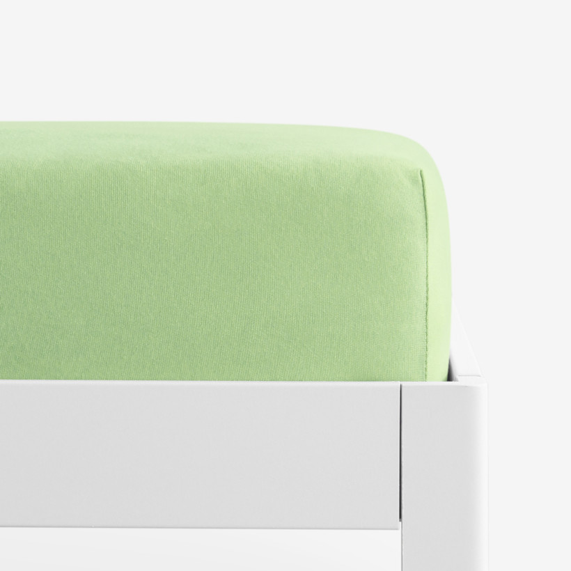 Cearceaf de pat Jersey cu elastic - verde deschis