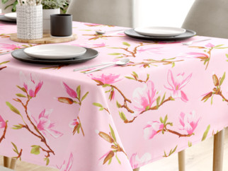 Față de masă 100% bumbac  - model 073 magnolii roz