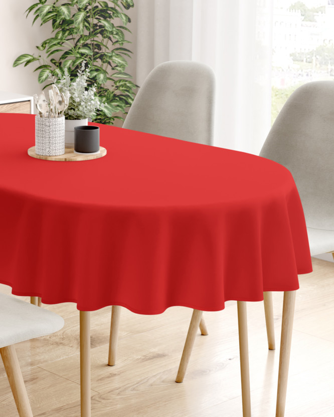 Față de masă decorativă  LONETA - roșu - ovală