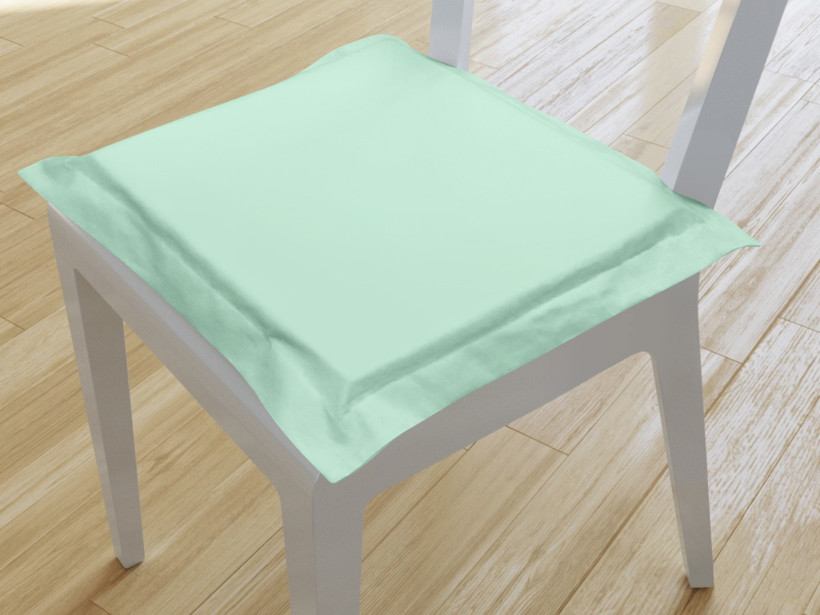Pernă pentru scaun cu tiv decorativ 38x38 cm - mentă