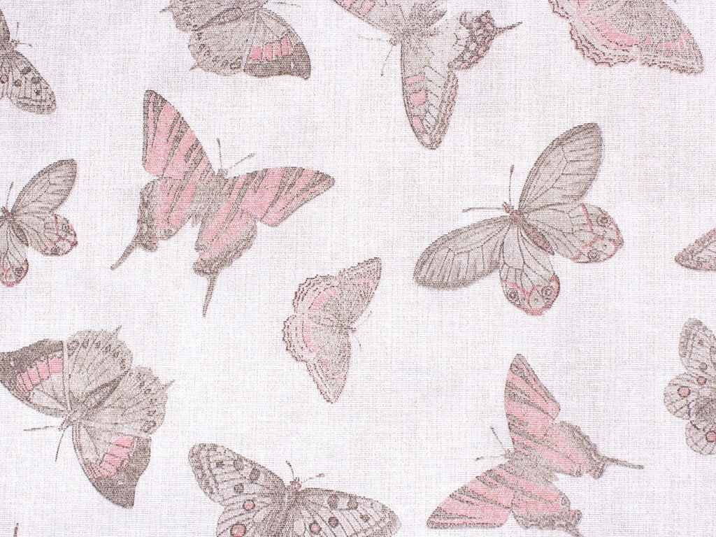 Țesătură decorativă LONETA - fluturi roz