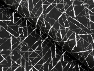 Țesătură din bumbac - model 087 linii de design pe negru - la metru - lățime 150 cm