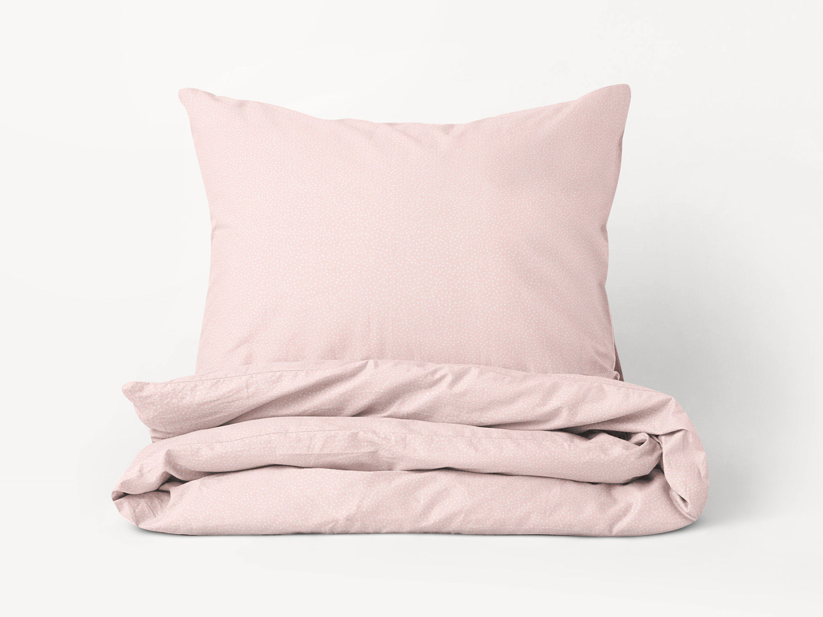 Lenjerie de pat din 100% bumbac - forme mici albe pe roz vechi