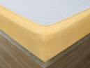 Cearceafuri de pat din terry cu elastic - galben-bej