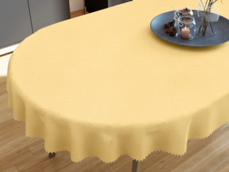 Față de masă teflonată - model 100 galben deschis - ovală