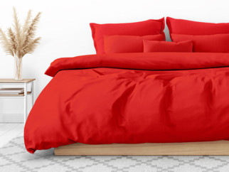 Lenjerie de pat din 100% bumbac - roșie
