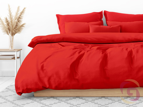 Lenjerie de pat din 100% bumbac - roșie