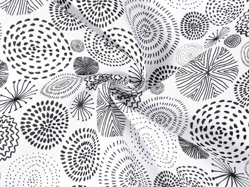 Țesătură teflonată pentru fețe de masă - cercuri abstracte