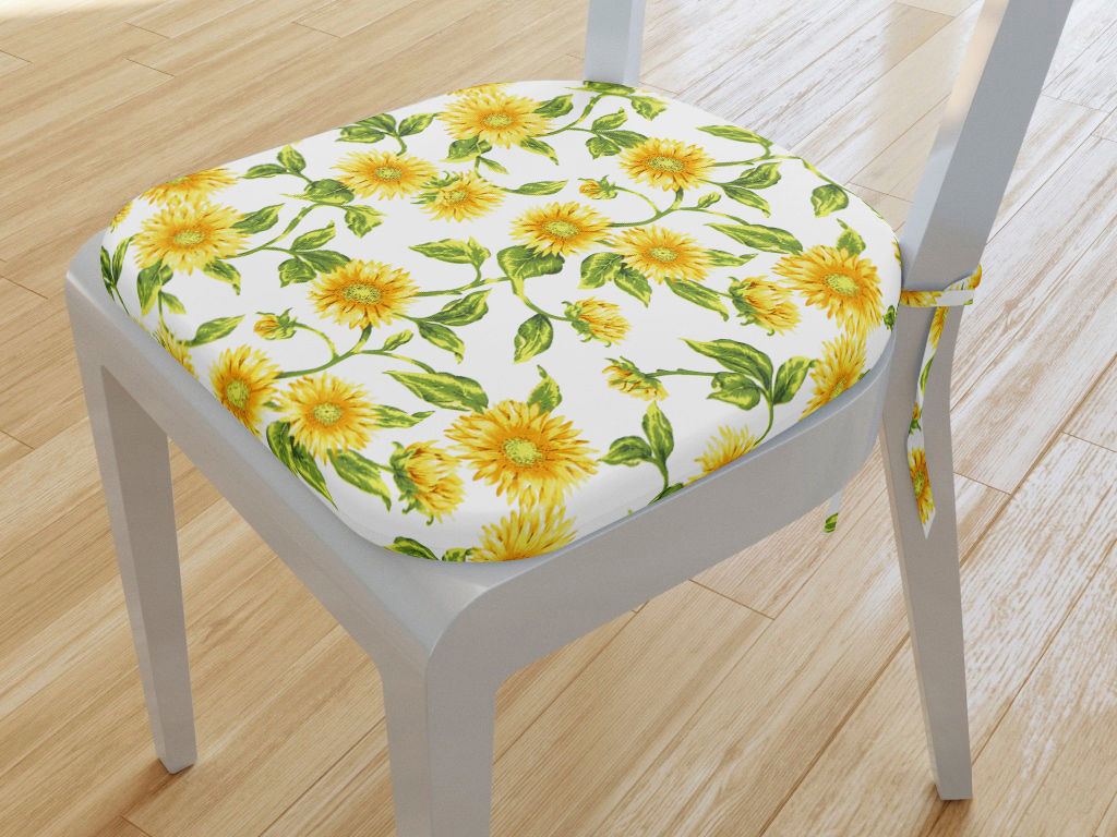 Pernă pentru scaun 100% bumbac 39x37cm - floarea soarelui