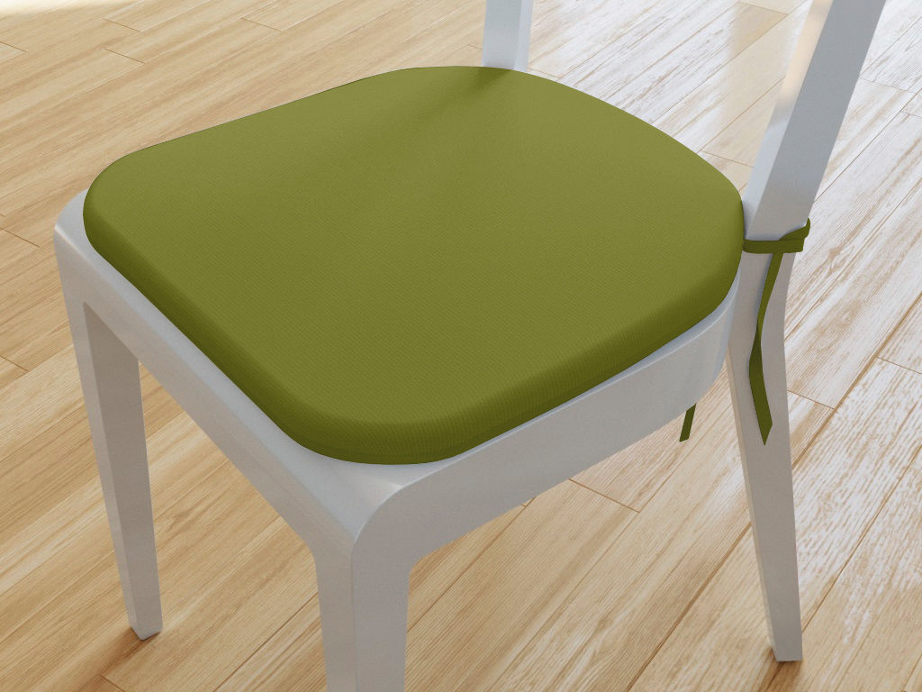 Pernă pentru scaun rotundă decorativă 39x37cm - LONETA - măslin