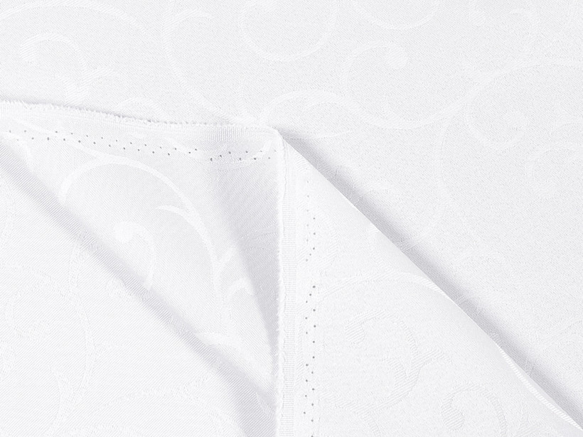 Țesătură decorativă cu strat teflonat - desen stilou alb