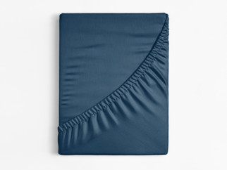 Cearceafuri de pat din 100% bumbac cu elastic - albastru marin