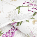 Lenjerie de pat creponată Deluxe - model 1104 flori wisteria