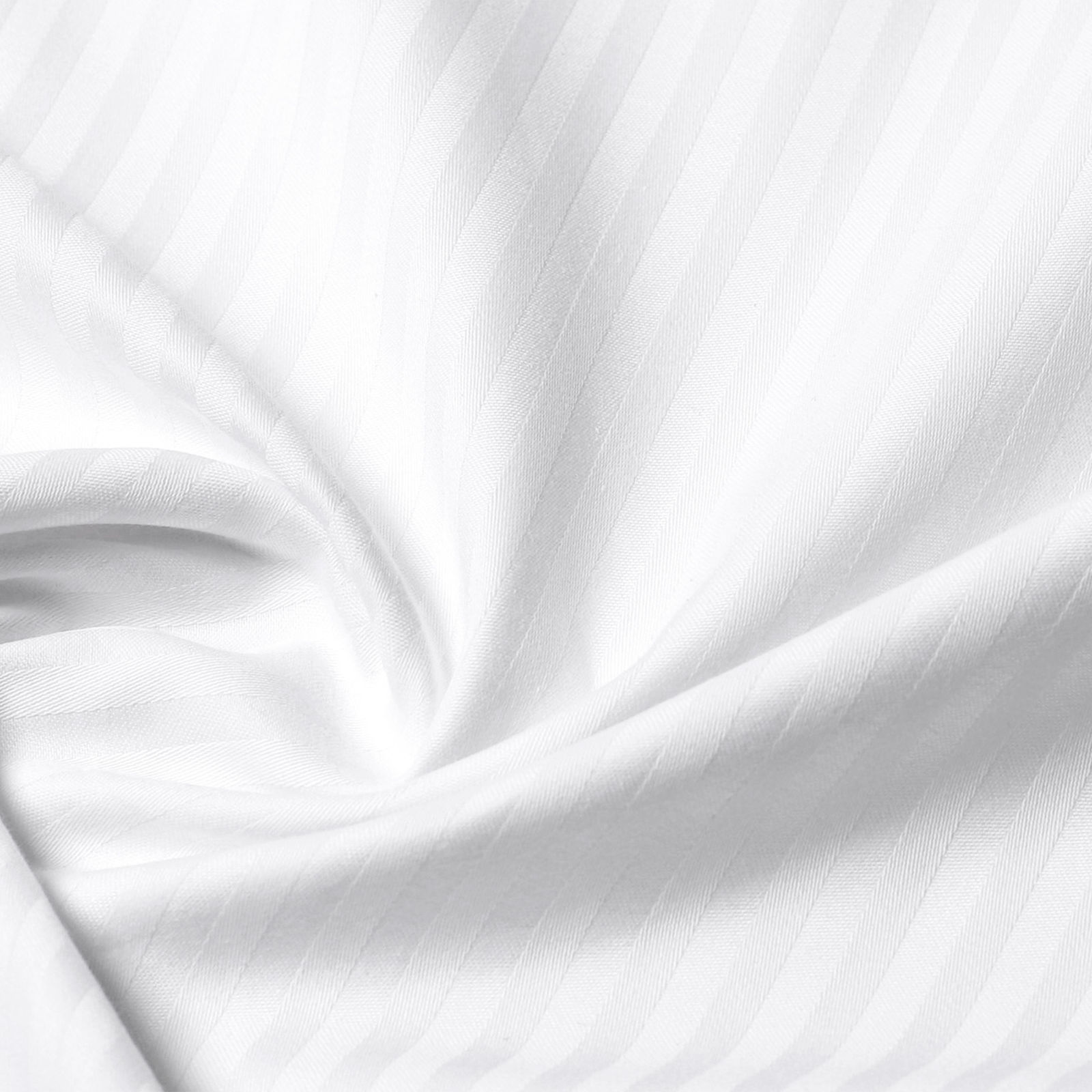 Cearceafuri de pat din damasc cu dungi 4mm - alb