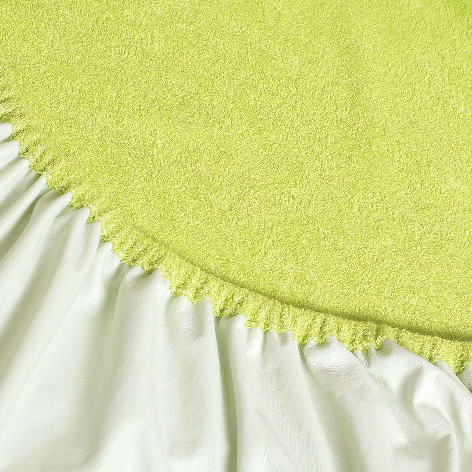 Cearceaf de pat impermeabil din frotir - verde lime