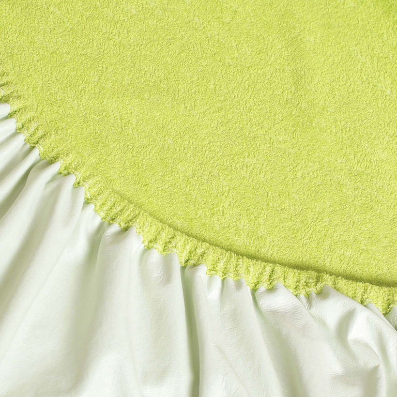 Cearceaf de pat impermeabil din frotir - verde lime