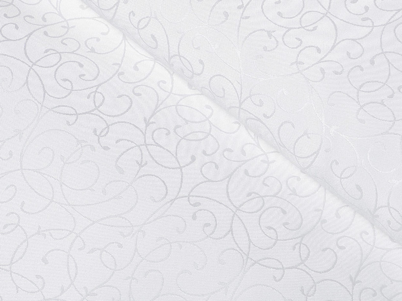 Țesătură decorativă exclusivă pentru fețe de masă - desen alb