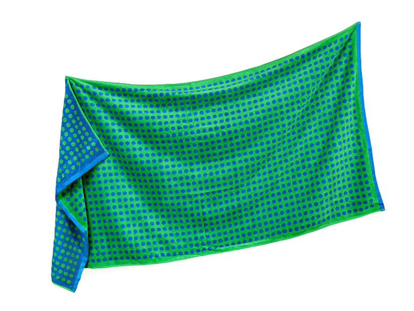Prosop de plajă frotir BULINE - verde-albastru 90x180 cm