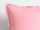 Față de pernă din bumbac cu tiv decorativ - roz deschis