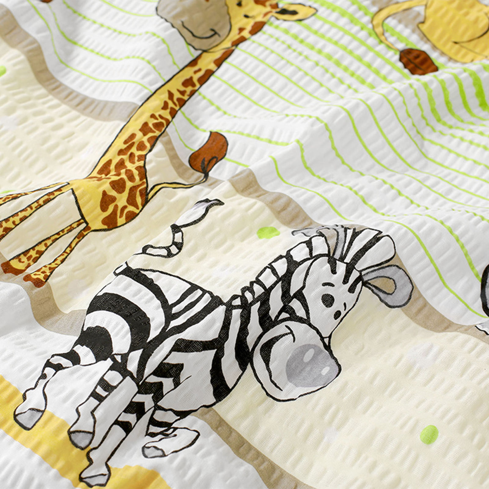 Lenjerie de pat din creponată pentru copii - safari