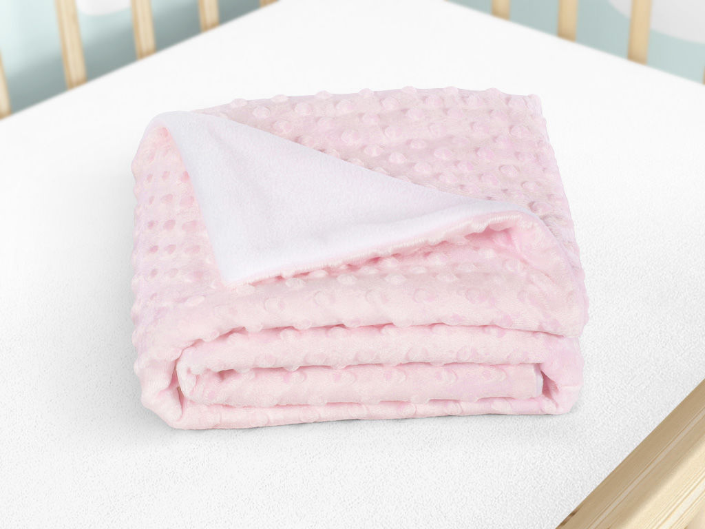 Pătură pentru copii MINKY - roz pastel - 75x100 cm