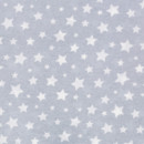 Țesătură decorativă LONETA - model 361 - steluțe albe pe gri - lățime 140 cm
