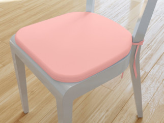 Pernă pentru scaun din bumbac 39x37cm - roz pastel