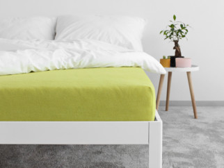 Cearceafuri de pat din terry pentru saltele înalte - verde fistic