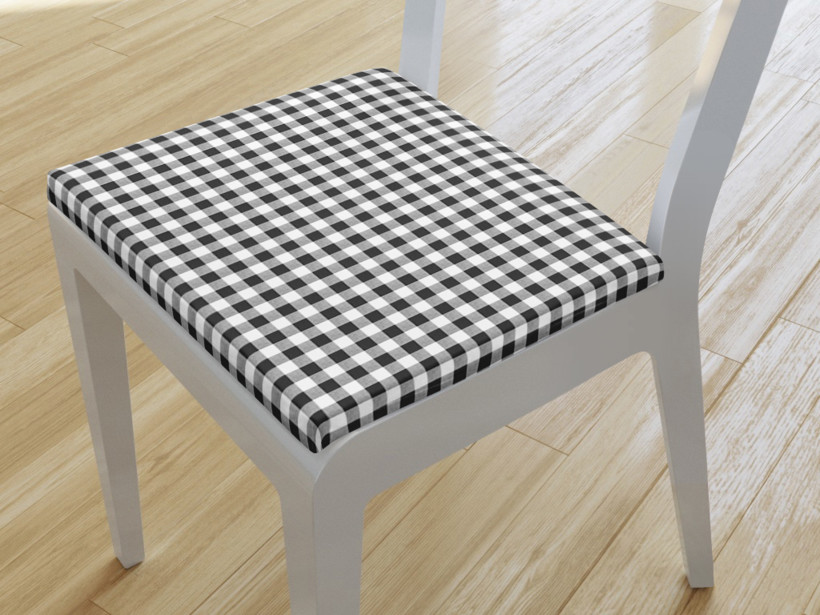 Pernă pentru scaun 38x38 cm - carouri albe și negre