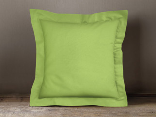 Față de pernă din bumbac cu tiv decorativ - verde