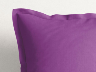 Față de pernă din bumbac cu tiv decorativ - violetă