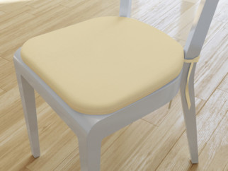 Pernă pentru scaun rotundă decorativă 39x37cm - LONETA - bej