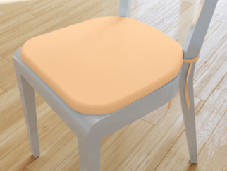 Pernă pentru scaun rotundă decorativă 39x37cm - LONETA - pudru orangiu