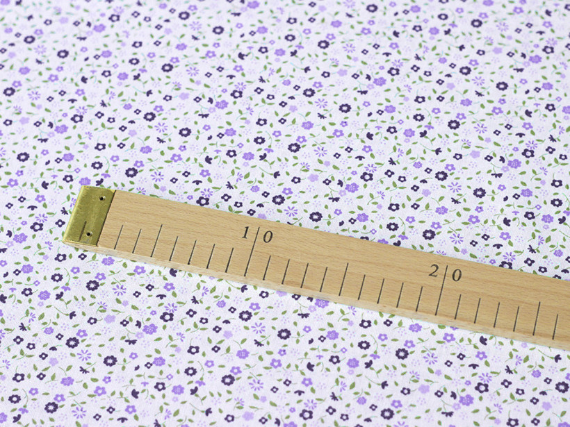 Țesătură SIMONA 100% bumbac - flori mici violet